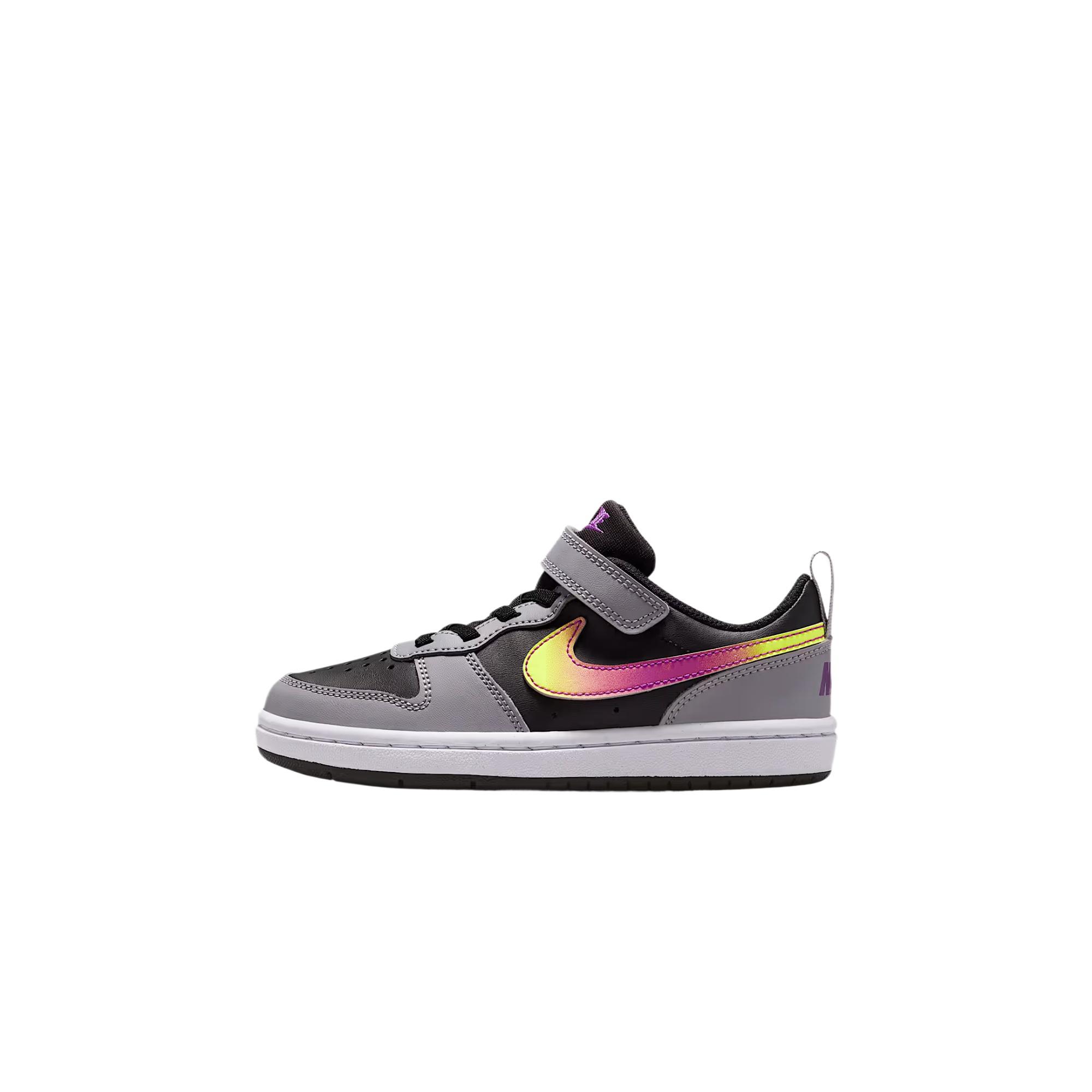 (PS) Nike Court Borough Low Recraft Black Cement Grey Kids IO6966-001 EU 31