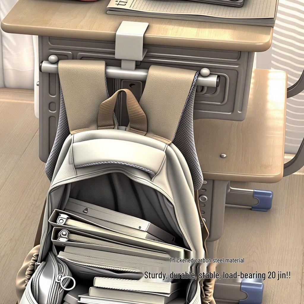 Adjustable Desk Edge Hook Shelf: Back-to-School Backpack Hanger
