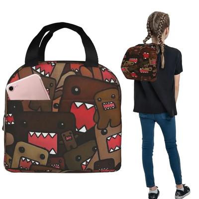 Domo Kun RAWR Merch Cartoon Anime Insulated Lunch Bag for Women Children Leakproof Food Boxes Thermal Lunch Box Tote