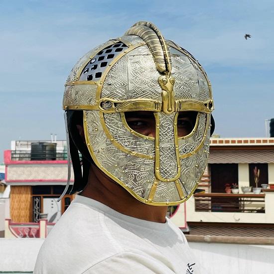 Medieval Vendel Valsgrade Helmet Warrior Knight Helmet Cosplay Armor Larp Costume Gift Item