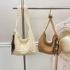 Cotton Rope Tote Bag With Hollow Splicing For Casual Day Use