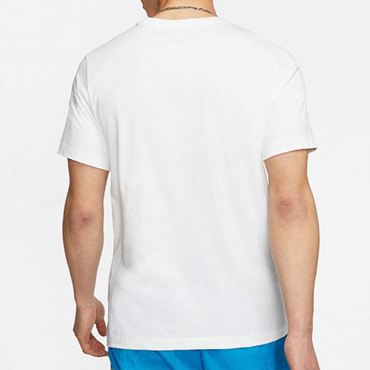 Jordan Jumpman Logo Print Knit Crew Neck Short Sleeve T-Shirt Men Tops White DH9519-100