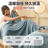 Yalu Double-Sided Thickened Milk Velvet Blanket, Nap Throw, All-Season Blanket, Air Conditioning Cover Blanket, 120*200cm, Gray-Blue