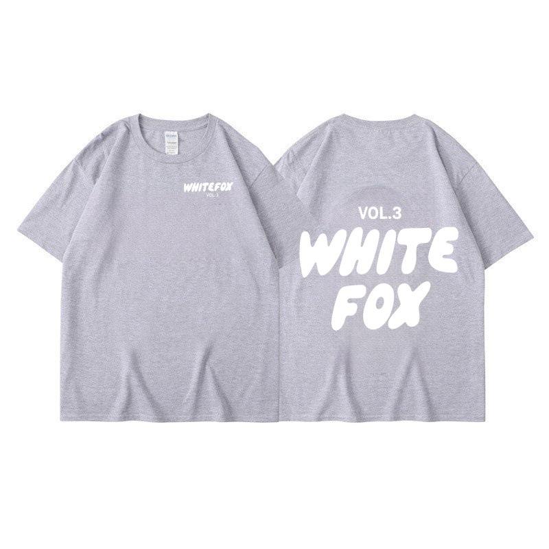 Men's Women's Summer Comfortable Casual White Fox Letter Solid Color Printed T-shirt-Soft Fabric Summer Relaxed Fit Clothing