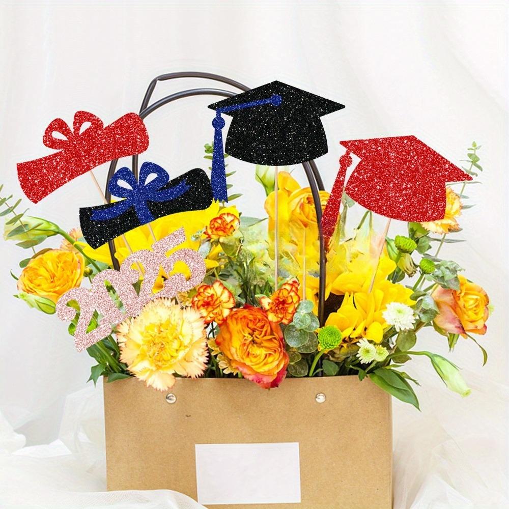 12pcs Graduation Ceremony Party Decoration Supplies, Vase Plugin, Graduation Season Venue Decoration Props