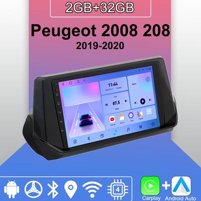 Android Carplay Car Radio For Peugeot 2008 208 2019-2020 Multimedia Player Head Unit Stereo GPS Navigation BT WIFI 2+32GB