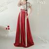 Chinese Tang Dynasty Style Hanfu for Women Printed Round Neck Top & Long Skirt Set Traditional Hanfu Costume