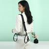 Transparent Laser Crossbody Bag For Women Cylindrical Fashion Mini Shoulder Messenger Bag PVC Jelly Small Tote Bag