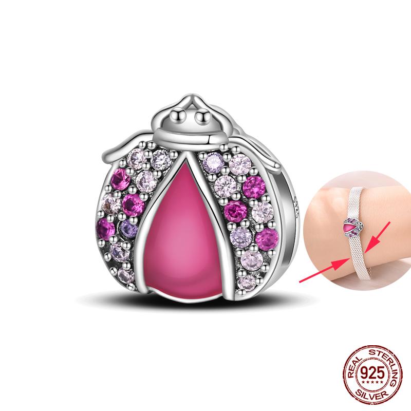 New Copper Heart Shaped Cat Claw Butterfly Four Leaf Clover Charms Beads Fit Qikaola Original Bracelets Diy Jewelry