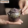 120ml Old Rock Mud Meditation Teapot Luxury Tea Infuser Pot Tea Maker Kettle with Ball Hole Chinese Tea Set Supplies Collection