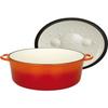 Cocotte en fonte massve - GSW - 33 x 25 cm- Orange - Ovale - Induction