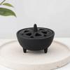Mini Cast Iron Cone Incense Burner Heat Resistance Creative Cast Iron Incense Holder Retro Lotus Shaped Cast Iron Incense Censer