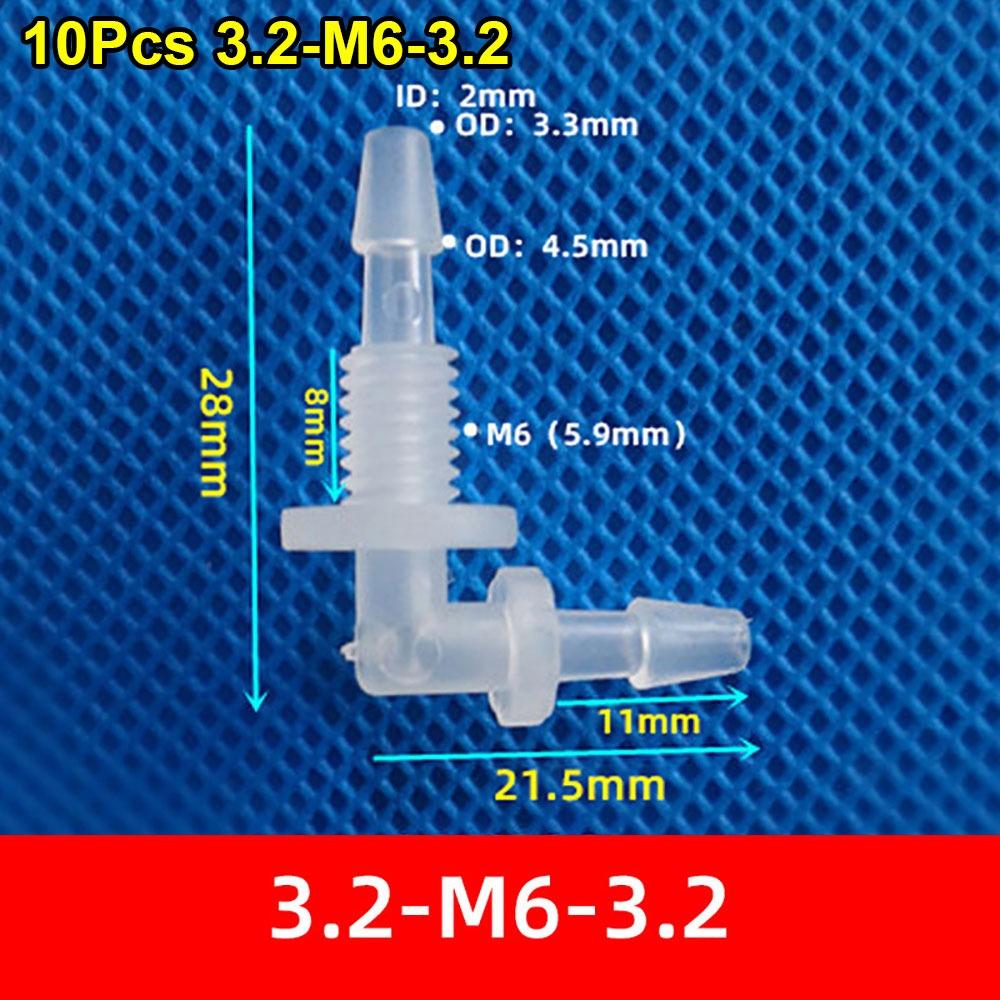 10Pcs M6-G1/2 To 2.4-11.1mm Water Hose Joint for Aquarium Fish Tank Fittings