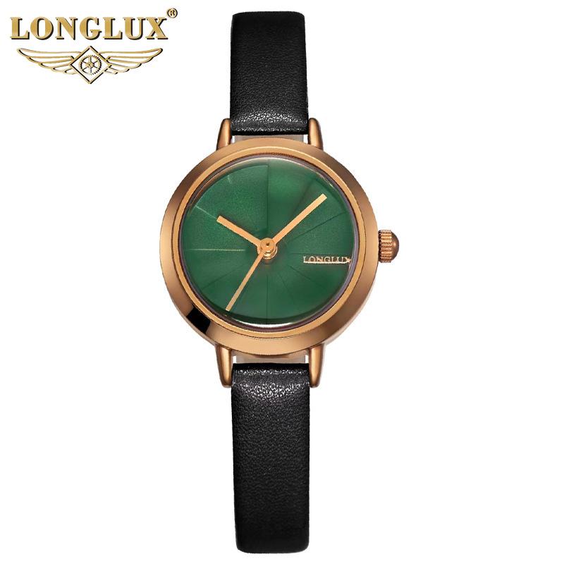 

LONGLUX новые роскошные женские часы высшего бренда с коробкой, модные простые женские кварцевые часы в стиле ретро