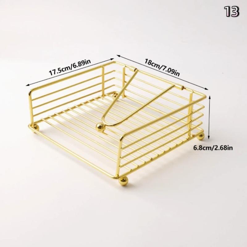 Creative Elegant Metal Cartoon Pattern Napkin Holder Paper Drawer Storage Bracket Organizer Dining Tabletop Accessory