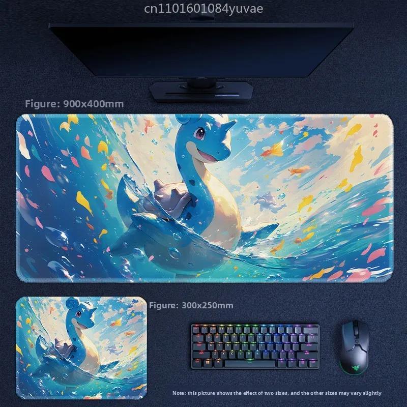 Classic Cartoon Anime Pokémon Pikachu Mewtwo Eevee Leather Mouse Pad Lucario Squirtle Gardev Keyboard Pad Large Game Table Mat