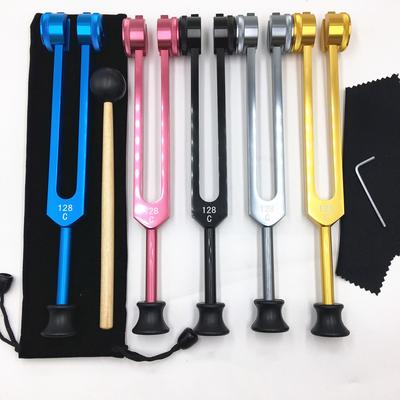 128Hz Tuning Fork Colorful Aluminum Alloy Tuning Forks Percussion Instruments Sound Healing Instruments