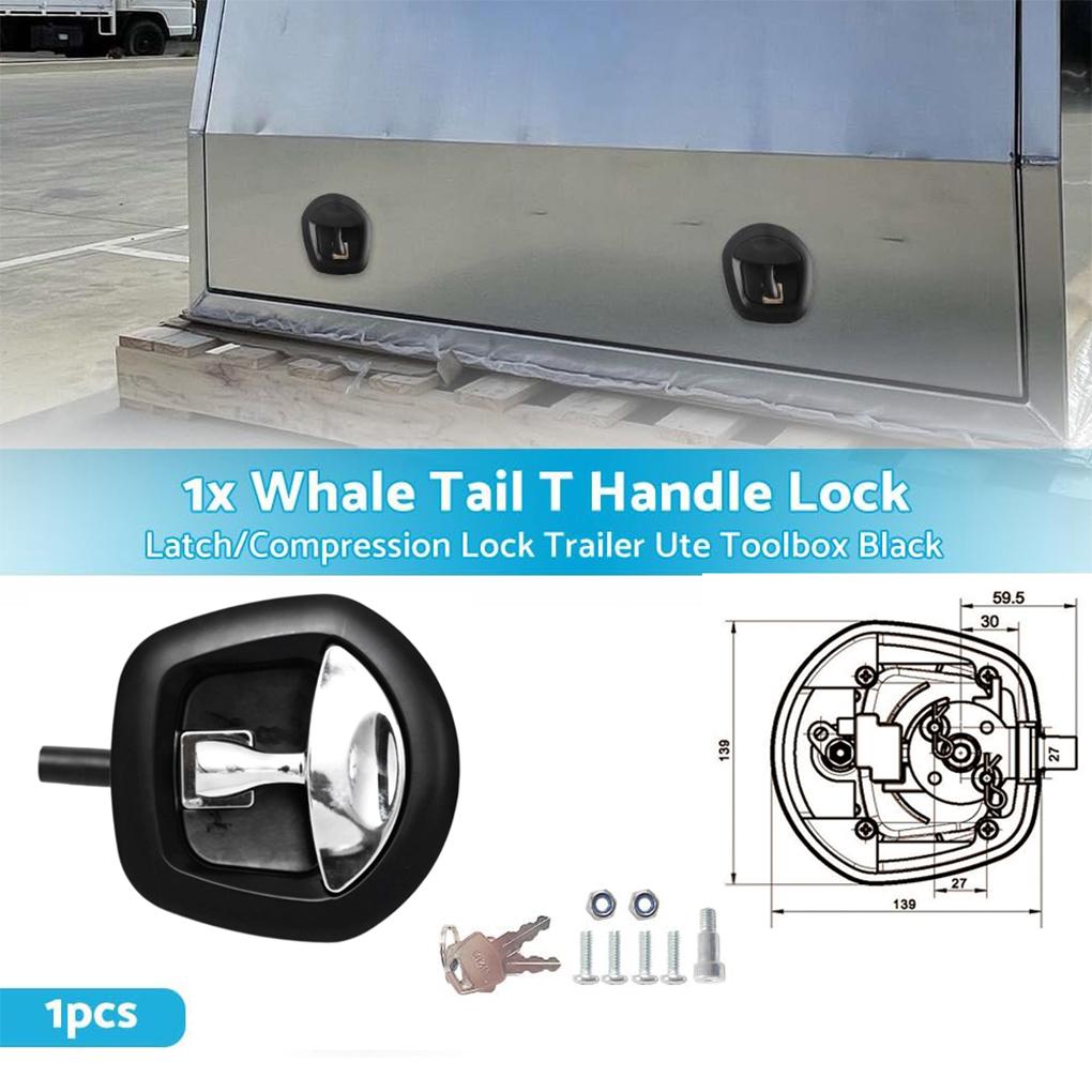 Metal Whale Tail Lock T-style Lock Cargo With Confidence Trucks And More Made Of High-quality Material Chrome Handle Black