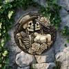 Vintage Skull Metal Wall Art Gothic Decor Round Metal Sign Home Decoration