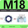 4.8-Grade Galvanized Black Nylon Anti-Loosening Self-Locking Nut for M3-M10 Threads