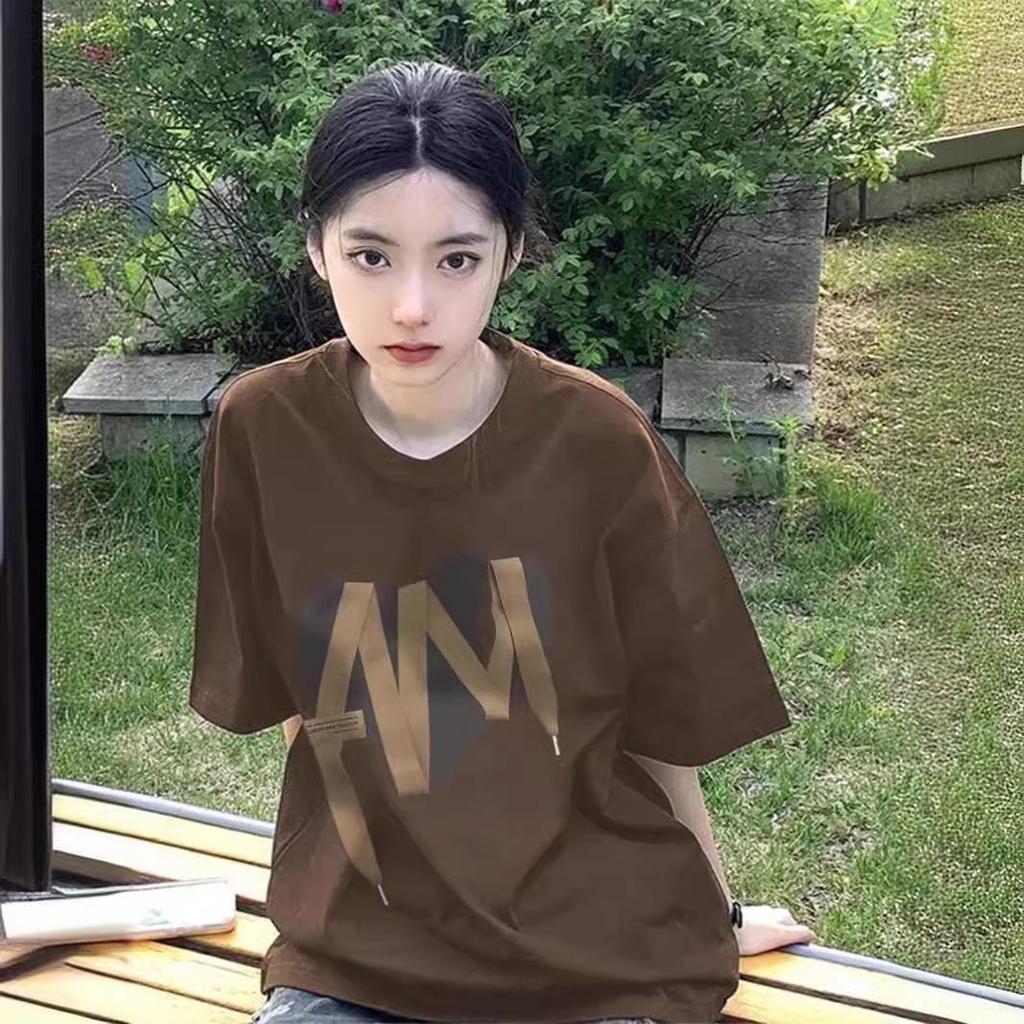 Women's Retro Oversized Heavyweight Cotton T-Shirt - Summer 2024 Design