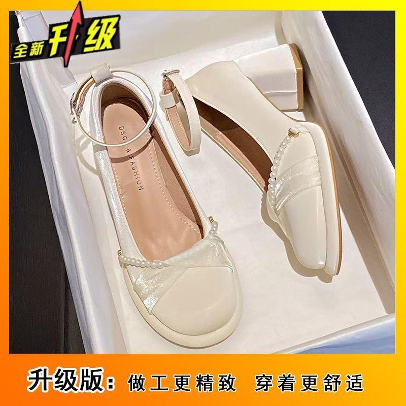 

French British style gentle temperament single shoes women s spring and summer new fashion niche versatile Mary Jane shoes women 40
