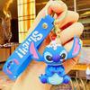 Car Cute flower Stitch bag pendant keychain Star and Stitch PVC soft plastic doll pendant couple small key chain Gift