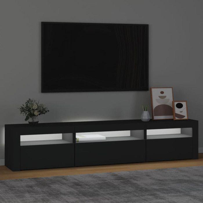 VidaXL Meuble TV avec Lumières LED Centre de Divertissement Rangement Meuble Média Meuble de Salon Salle de Séjour Maison 3152739