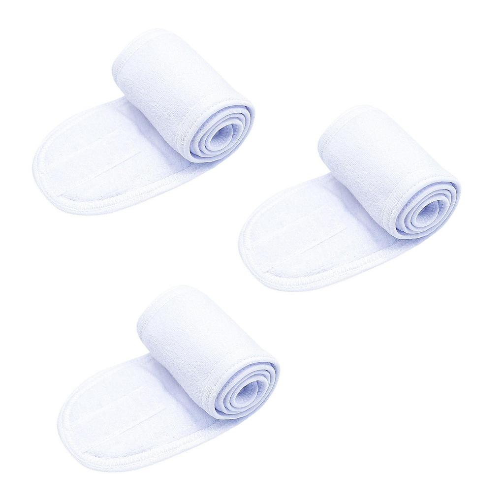 Spa Stirnband 3er Pack Ultraweich Verstellbar Gesichtswasch-Stirnband Stoff Stretch Make-up Wickel