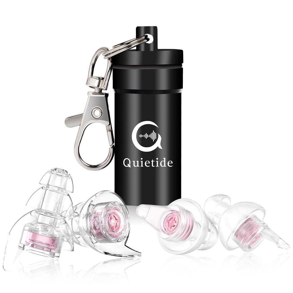 Quietide Live Ear Protectors for Preventing Hearing Ideal for Enjoying Loud Music at and Washable and Includes Carrying Case and Japanese Q6 Pink Pink