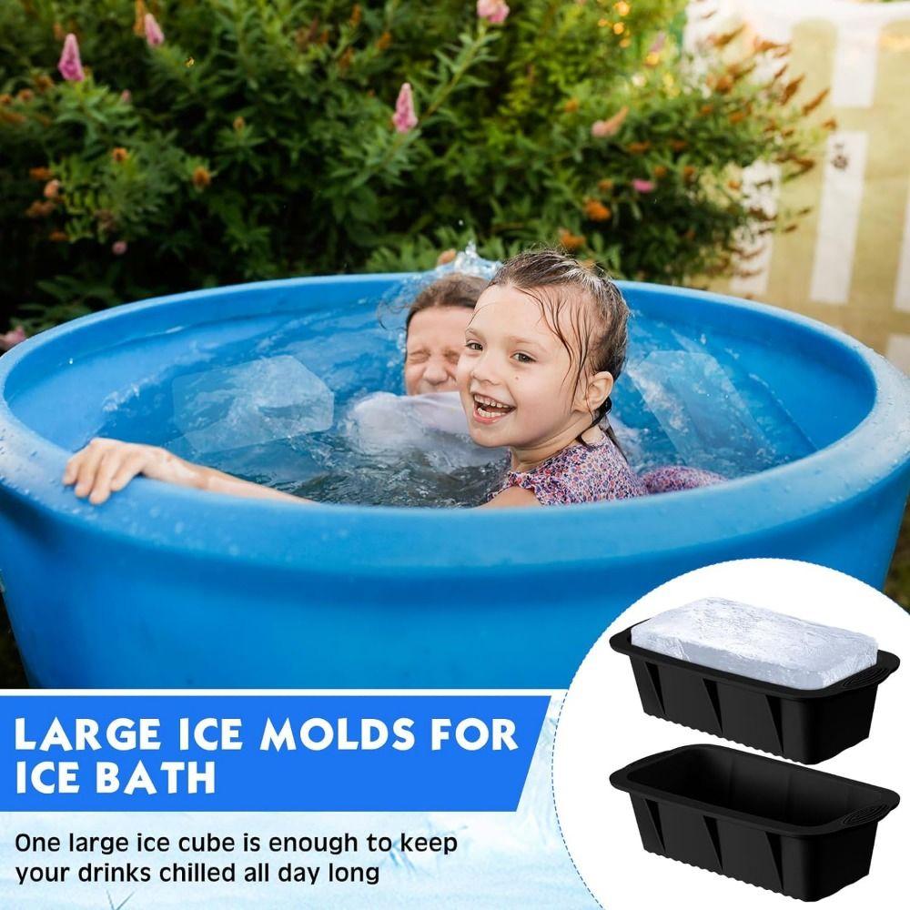 Foldable Silicone Ice Mold Non-Stick Extra Large Ice Box Dishwasher Safe Big Ice Tray Tub