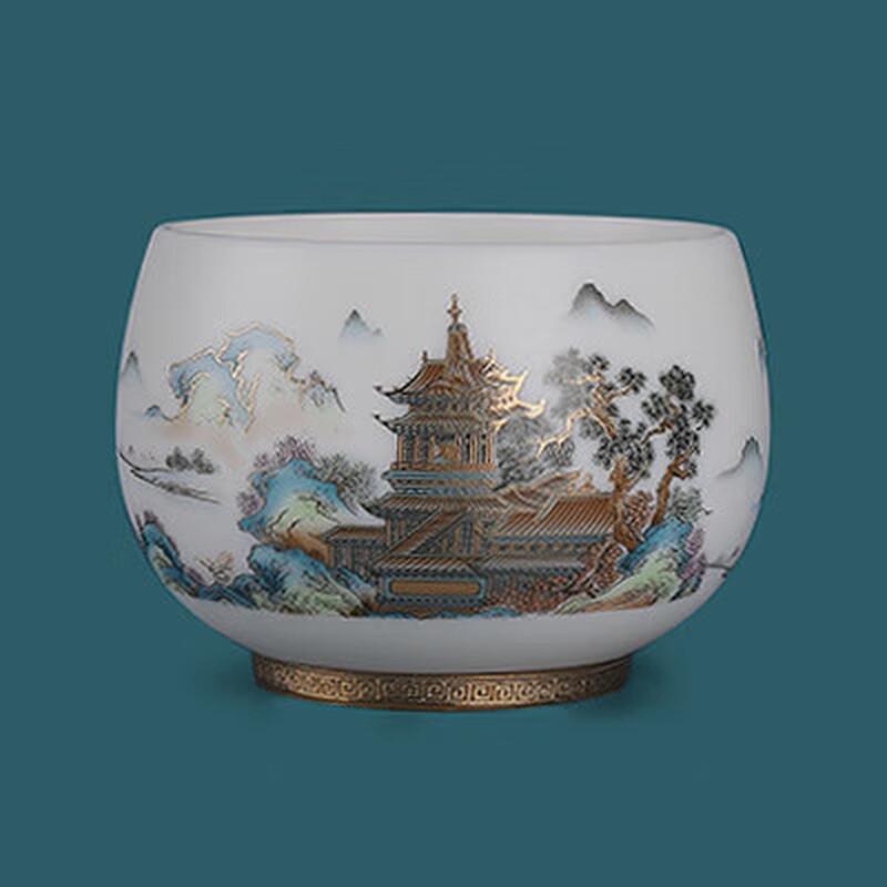 

Chaxun Spring Mountain Brocade Mutton-fat Jade Master s Gongfu Teacup