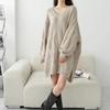 Open Run Gidene Cable Knit Mini Dress Sweater Oversized Women Fall