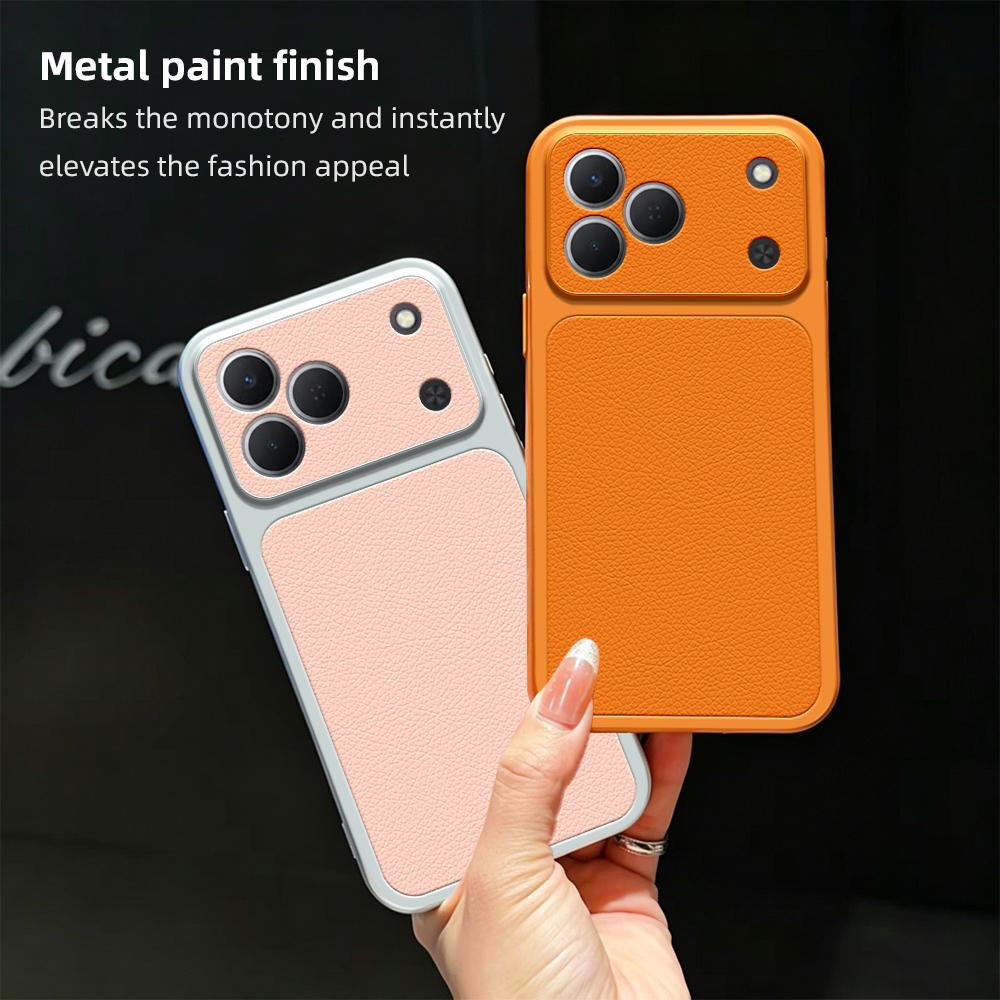 For Tecno Spark 50 4G Case Tecno Spark 50 4G Cover Leather Case Luxury Lens Protection Case Protect Matte leather Back Cover