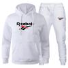 Fashion Printed Sweatshirt Pants Set Men Casual Sports Two-piece Head Thickened