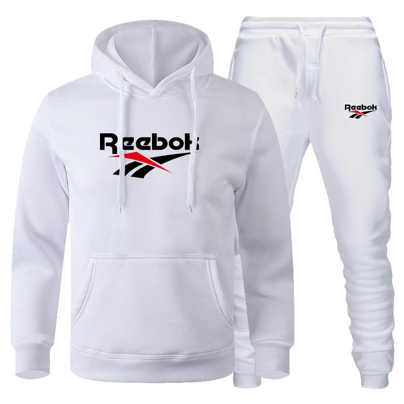 Fashion Printed Sweatshirt Pants Set Men Casual Sports Two-piece Head Thickened