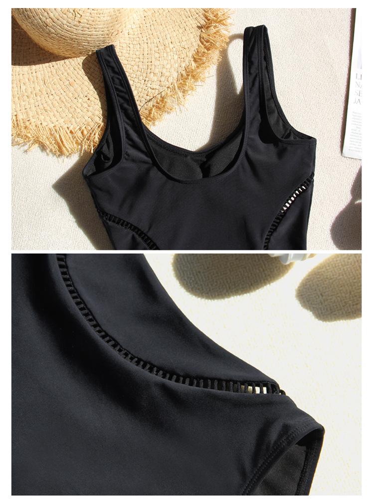 Women's Tummy-Slimming One-Piece Swimsuit: Sporty, Simple, Fashionable 2026 Model for Hot Springs & Pools