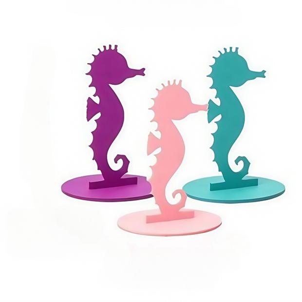 3-Piece Underwater Theme Party Decor Set - Mermaid Birthday Felt Table Centerpiece & Ocean Decorative Ornaments