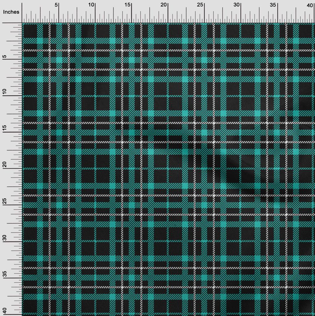oneOone Cotton Flex Lime Green Fabric Tartan Fabric For Sewing Printed Craft Fabric By The Yard 40 Inch