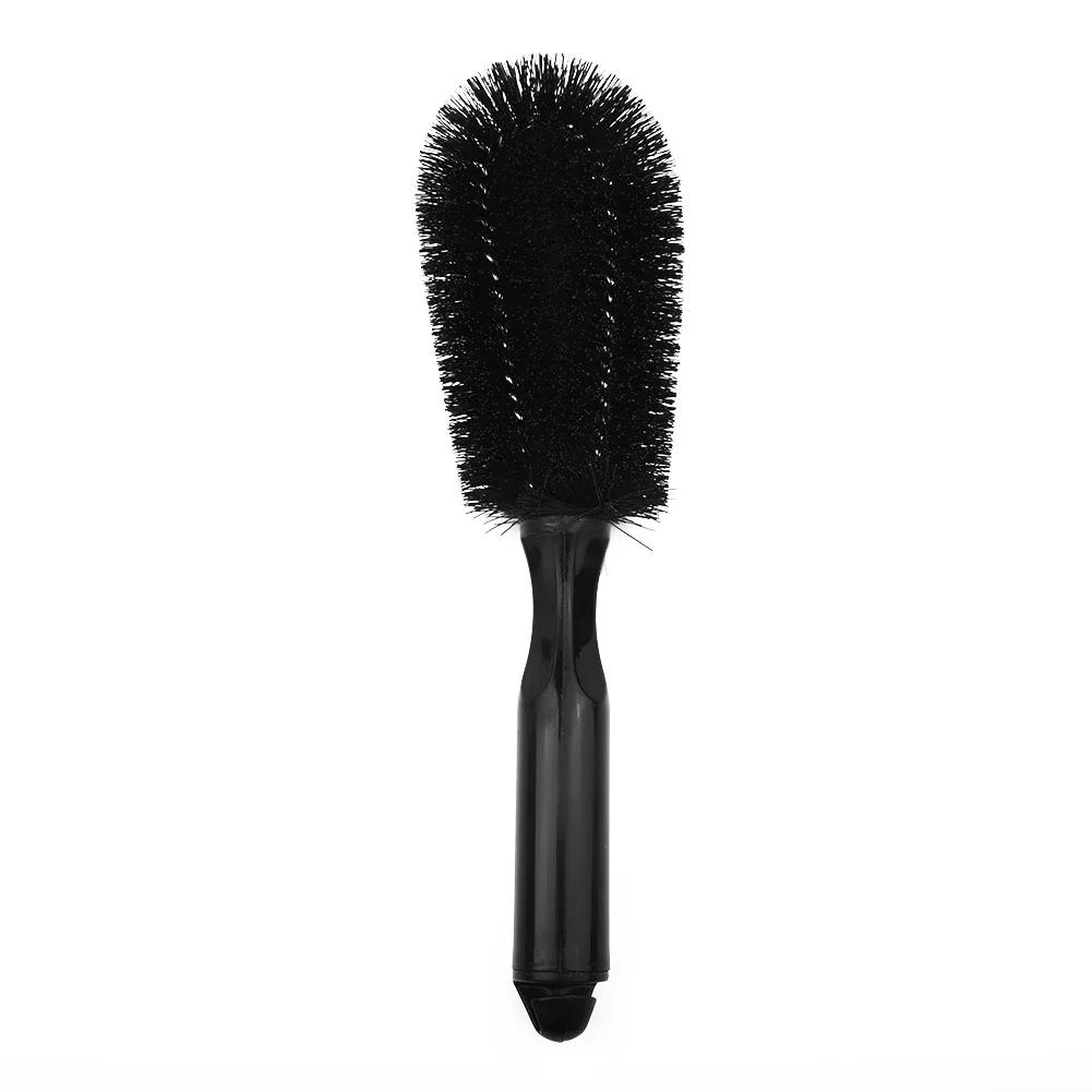 

1PC Car Wheel Brush Soft Bristles Tire Alloy Steel Rim Cleaning Scratch Free Ergonomic Handle Car Bike Motorcycle Detailing Tool