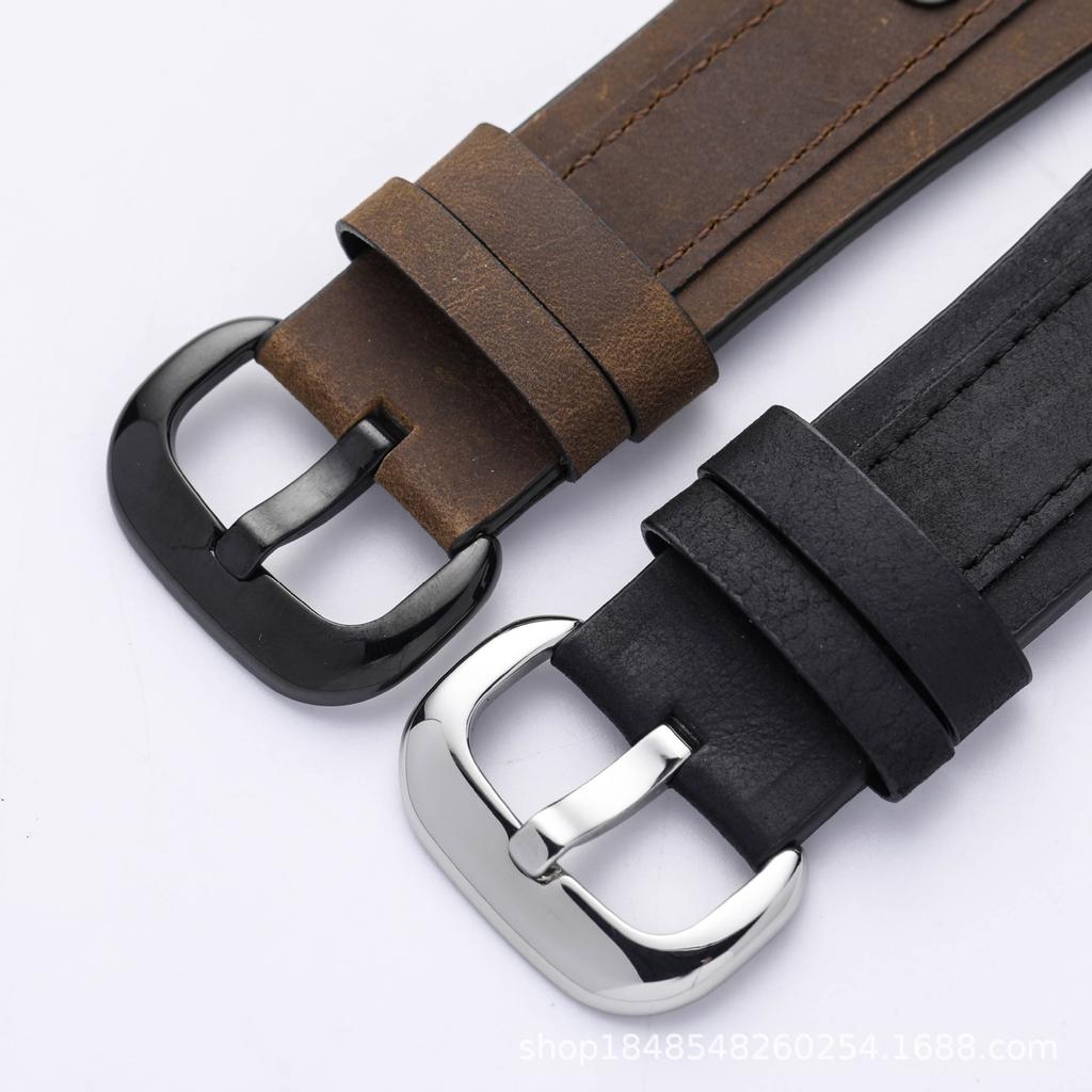 Applicable To The First Layer Of Leather Watch On Friday, Suitable For 28Mm/Retro Suede Brown M2/M1.