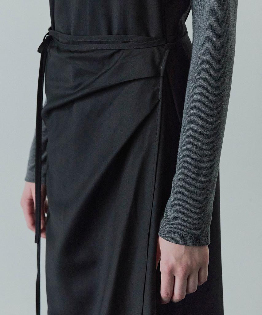 Your Wrap Sleeveless Long Dress / Black