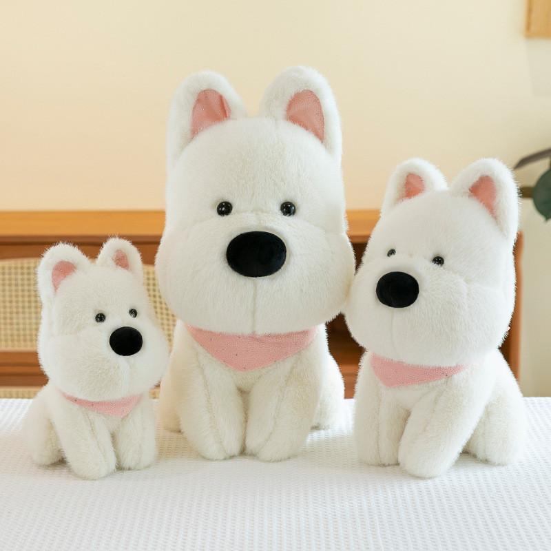 West White Highland Terrier Soft Plush Dog Toy Kids Christmas Present Doll Gift