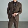 Men's Modal Wool Blend 3-Piece Business Suit