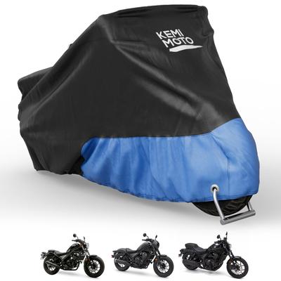 KEMIMOTO Motorcycle Cover for Honda Rebel 300D UV Reflective Storage Bag Blue 250/500/1100, Waterproof, Thick, Protection, Windproof, Dustproof,
