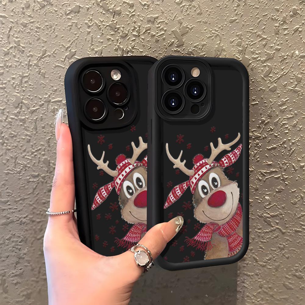 Coque de téléphone de Noël pour iPhone 11 13 12 14 15 16 Pro Max XR XS Samsung A15 A55 A05 Redmi 12 13C OPPO A16 A18 Reno 11 Vivo Y17S Y12 infinix note 40
