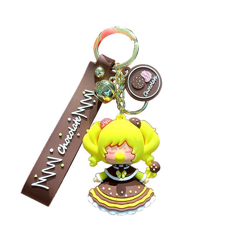 Adorable Lolita Princess Keychain Cute Cartoon Girl Key Holder Accessory Ideal For Gifts