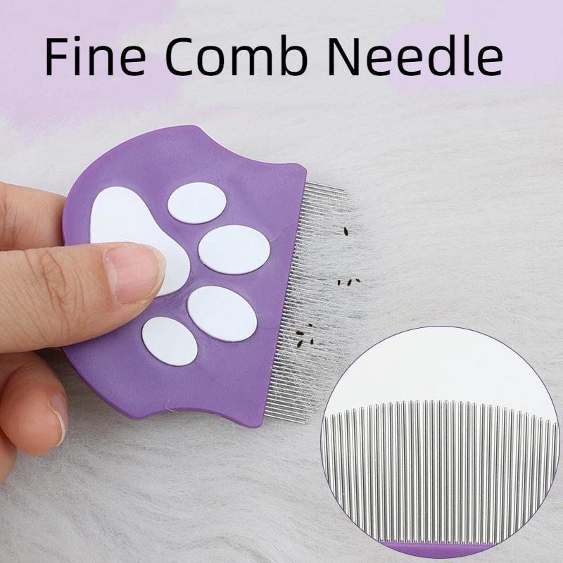 Mini Pet Face & Flea Comb - Gentle Dual-Sided Grooming Brush for Dog & Cat Facial Hair, Detangling & Flea Removal Tool