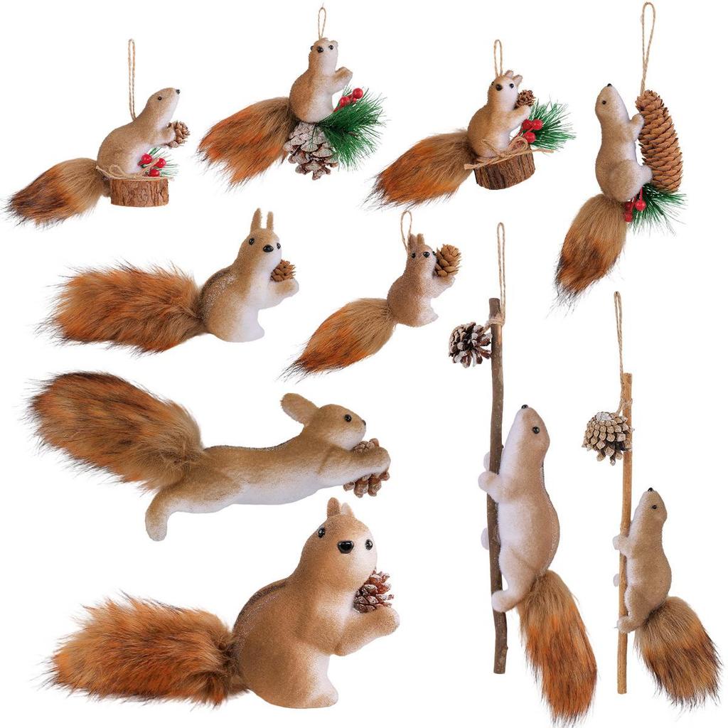 Love of the Port Cross-border Foam Squirrel Desktop Ornament: Creative Christmas Squirrel Pendant Decoration