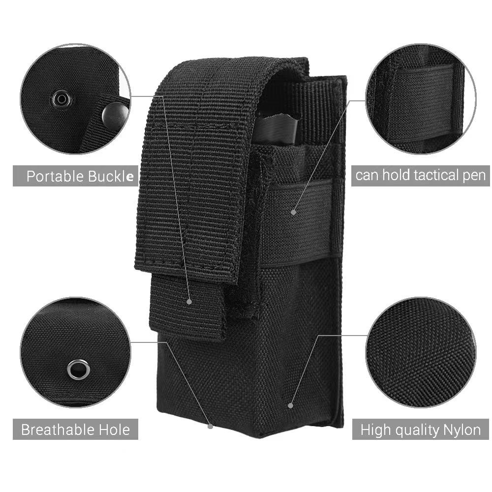 Taktische Molle-Taschenlampe, Taschenlampenhalter, Magazintasche für einzelne Magazine, Messerholster, M5, EDC, Gürteltasche für die Jagd im Freien